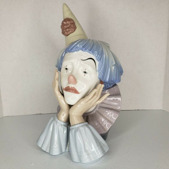 Lladro Other - Lladro Sad Clown Jester Bust - Retired